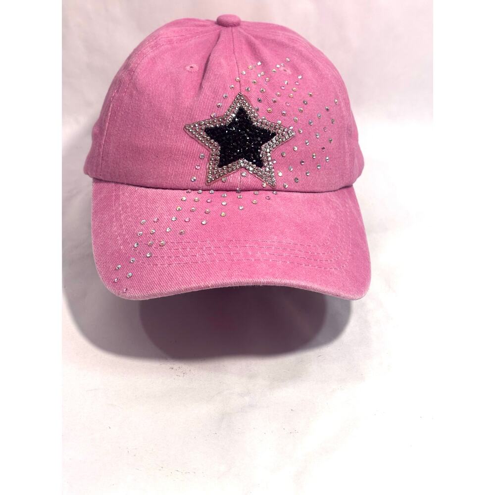 Handmade Rhinestone Shooting Star Bling Streetwear Baseball Cap Hat